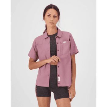 Chemises a manches courtes Mons Royale AT Merino Short Sleeve Shirt Women Sierra Pink