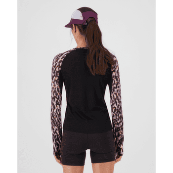 T-shirt a manches longues Mons Royale Bella Merino Long Sleeve Women Rock Leopard/Black