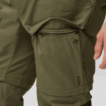Pantalons Fjällräven ABISKO HYBRID TRAIL TROUSERS ZIP-OFF MEN Laurel Green