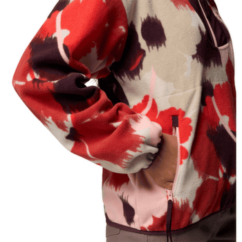 Sweat-shirt Columbia Sequoia Grove Printed Half Zip Women Washed Red, Ikatbloom 643