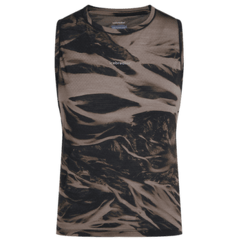T-shirt a manches courtes Icebreaker Merino Blend 125 Cool-Lite Speed Tank Motion AOP Women PORCINI/BLACK/AOP