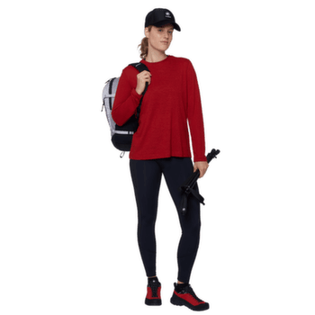 T-shirt a manches longues Mammut MASSONE LIGHT LONGSLEEVE WOMEN 3818 dark mammut red