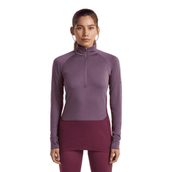 T-shirt a manches longues Icebreaker Merino 200 ZoneKnit™ LS Half Zip Women DK BERRY/GREY PLUM/CB