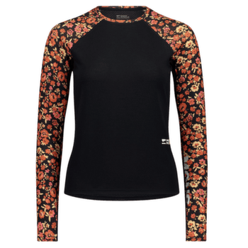 T-shirt a manches longues Mons Royale Bella Merino Long Sleeve Women Ditzy Camo / Black