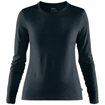 T-shirt a manches longues Fjällräven Abisko Wool LS Women Dark Navy