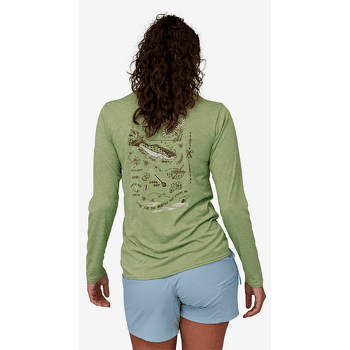 T-shirt a manches longues Patagonia Cap Cool Daily Graphic Shirt Waters Long Sleeve Women Fitz Roy Trout: Feather Grey