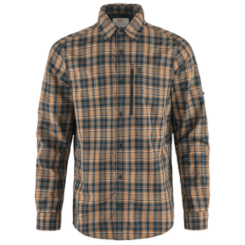 Chemises a manches longues Fjällräven Abisko Hike Shirt LS Men Dark Navy-Buckwheat Brown