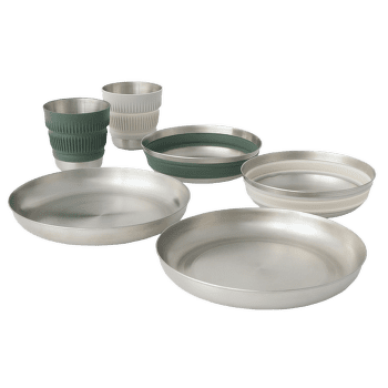 Ustensiles Sea to Summit Detour Stainless Steel Collapsible Dinnerware Set - [2P] [6 Piec]