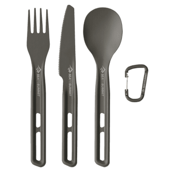 Couverts Sea to Summit Frontier UL Cutlery Set - [3 Piece] Aluminium Hard Anodised Grey