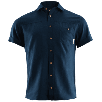 Chemises a manches courtes Aclima LeisureWool Short Sleeve Shirt Men Navy Blazer