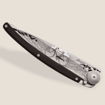 Couteau Deejo Earth Tattoo 37g, Granadilla Wood, Bicycle