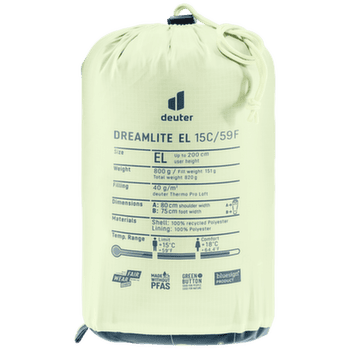 Sac de couchage deuter Dreamlite EL 15 nautic-breeze