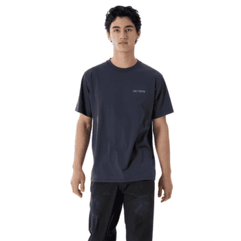 T-shirt a manches courtes Arcteryx Kragg SL Cotton Blurred Bird SS Men Black Sapphire