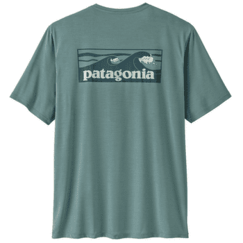 T-shirt a manches courtes Patagonia Cap Cool Daily Shirt  - Boardshort Logo Men Blue Sage - Light Blue Sage X-Dye