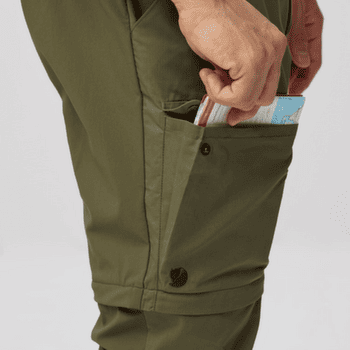 Pantalons Fjällräven ABISKO HYBRID TRAIL TROUSERS ZIP-OFF MEN Laurel Green