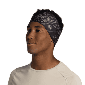 Bandeau Buff Coolnet UV Wide Headband ANTER BLACK