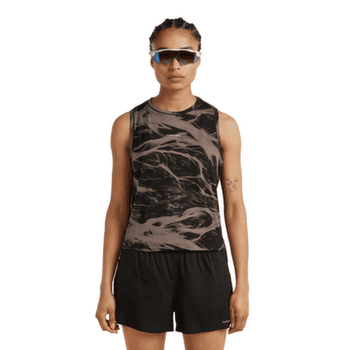 T-shirt a manches courtes Icebreaker Merino Blend 125 Cool-Lite Speed Tank Motion AOP Women PORCINI/BLACK/AOP