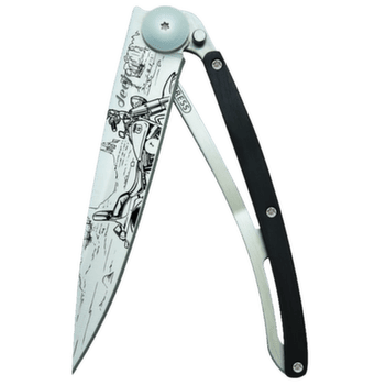 Couteau Deejo Tattoo ebony wood Easy Rider