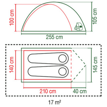 Tente Coleman DARWIN 2 PLUS BLACKOUT