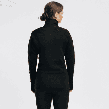 T-shirt a manches longues Aclima FleeceWool V2 Polo zip Women Jet Black