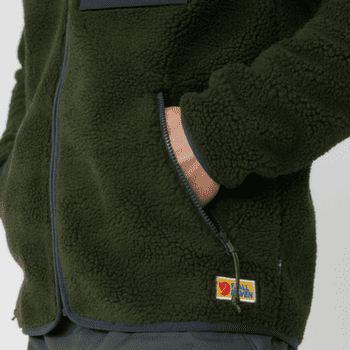 Sweat-shirt Fjällräven Vardag Pile Fleece Men Dark Grey-Maroon