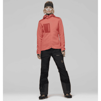 Veste Norrona trollveggen warm3 Zip Hood Women Deep Sea Coral/Baked Apple