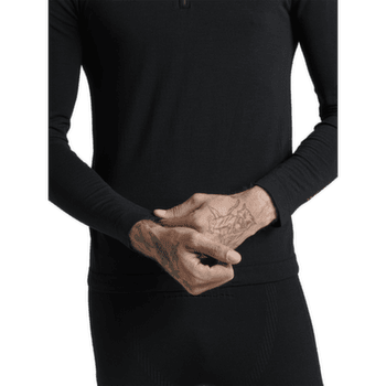 T-shirt a manches longues X-Bionic MIGHTYWOOL SHIRT LS 1/2 ZIP MEN X Black