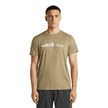 T-shirt a manches courtes Icebreaker Merino 150 Tech Lite SS Tee The Peaks Men CUMIN