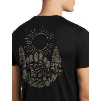 T-shirt a manches courtes Icebreaker Merino 150 Tech Lite SS Tee Forest Footsteps Men BLACK