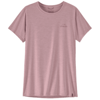 T-shirt a manches courtes Patagonia CAP COOL DAILY SHIRT - P-6 COSMOS Women Fuzzy Mauve - Light Fuzzy Mauve X-Dye