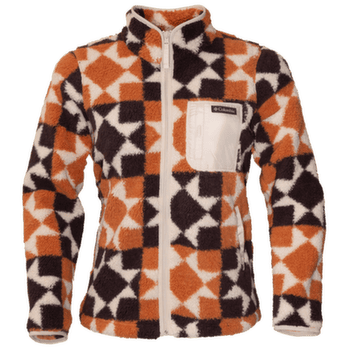 Sweat-shirt Columbia West Bend Print Full Zip II Women Teak Brown, Cozy Quilt 235