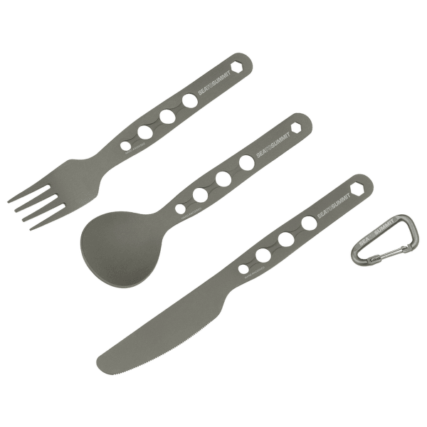 Couverts Sea to Summit Alpha set (Knife, Fork, Spoon) Grey Anodised