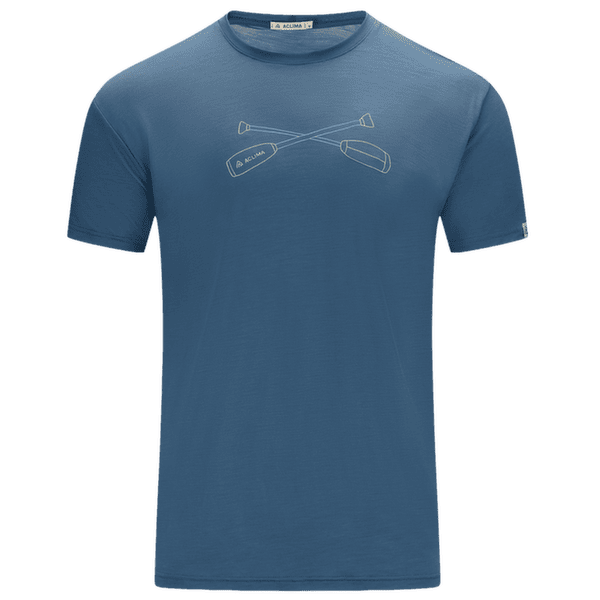 T-shirt a manches courtes Aclima LightWool 140 Tee Oars Men Blue Fusion