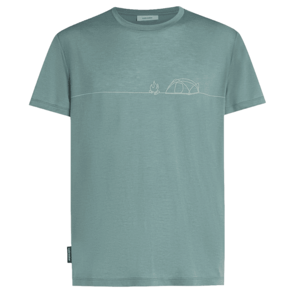 T-shirt a manches courtes Icebreaker Merino Blend Core SS Tee Single Line Camp Men BLUE ASH