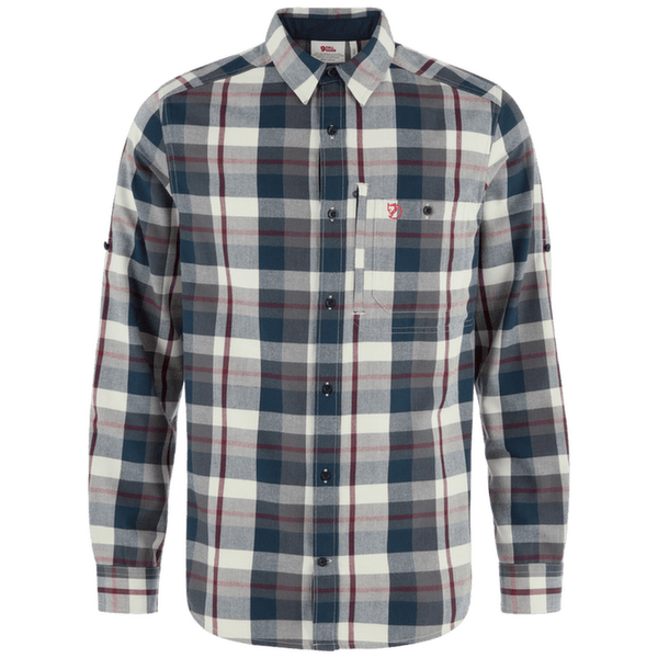 Chemises a manches longues Fjällräven Fjällglim Regular Shirt Men Dark Navy-Chalk White