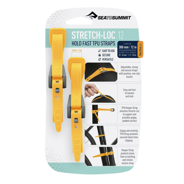 Sangle de sécurité Sea to Summit Stretch-Loc 12 - 12mm x 300mm 2 Pack Yellow (YW)