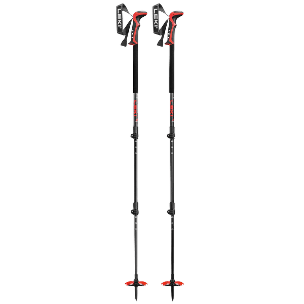 Trou Leki Haute Route 3 dark anthracite-dark red-black