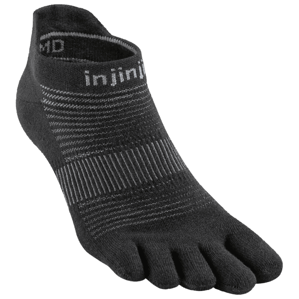 Chaussettes Injinji Run Lightweight No-Show BLACK