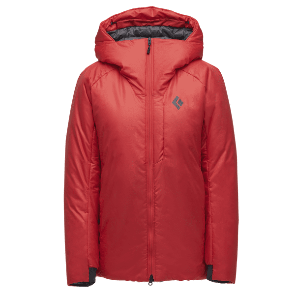 Veste longue Black Diamond Belay Parka Women Coral Red