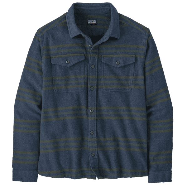 Chemises a manches longues Patagonia Fjord Flannel Shirt Men Treelined: Smolder Blue