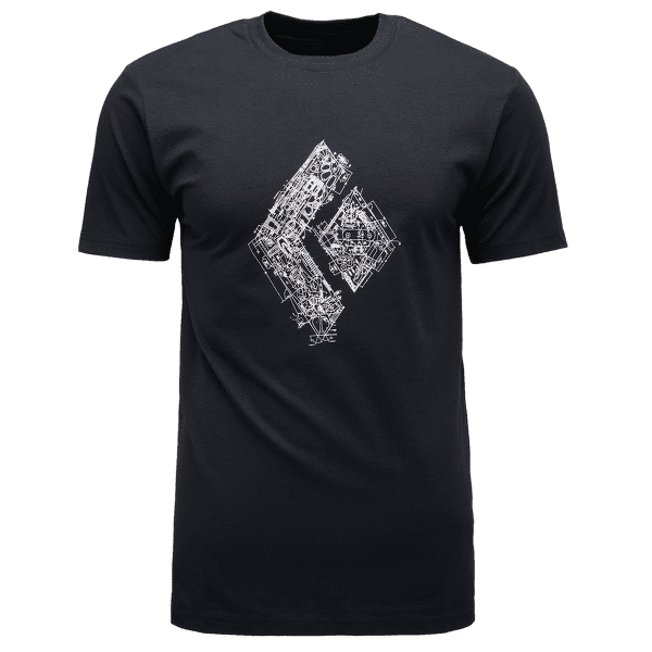 T-shirt a manches courtes Black Diamond Engineered Diamond SS Tee Men Black