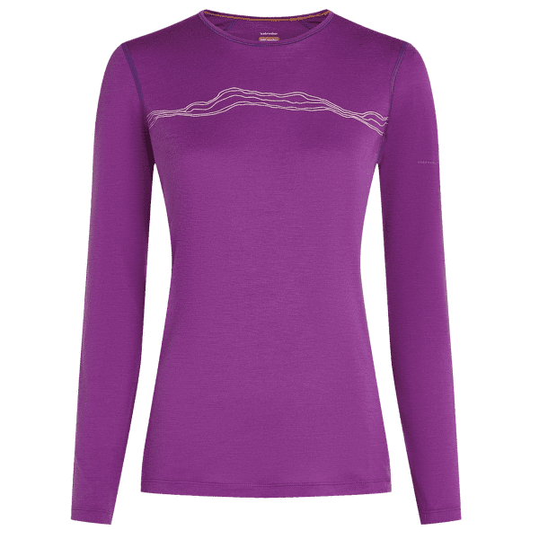 T-shirt a manches longues Icebreaker Merino 200 Oasis LS Crewe Mountain Pulse Women PASSION
