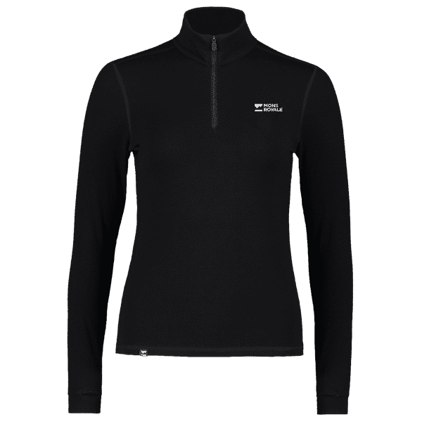 T-shirt a manches longues Mons Royale Cascade Merino Flex 1/4 Zip Long Sleeve Women Black