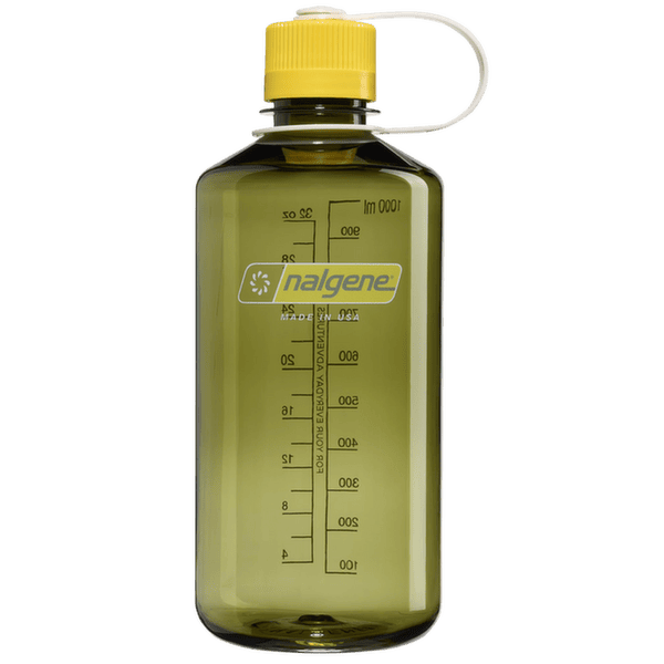 Bouteille Nalgene Narrow-Mouth 1000 mL Sustain Oil Green w/Freesia