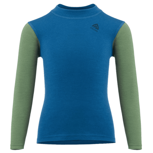 T-shirt a manches longues Aclima WarmWool Crew Neck Children Corsair / Dill
