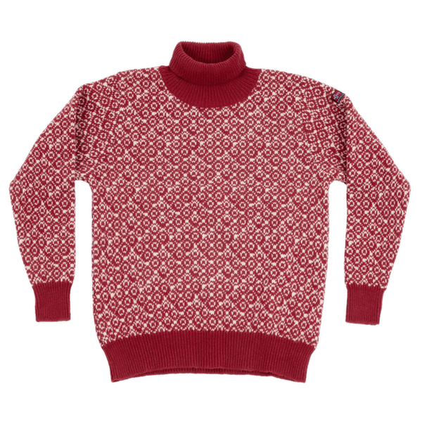 Pull Devold Svalbard Refined High Neck 207A HINDBERRY/OFFWHITE