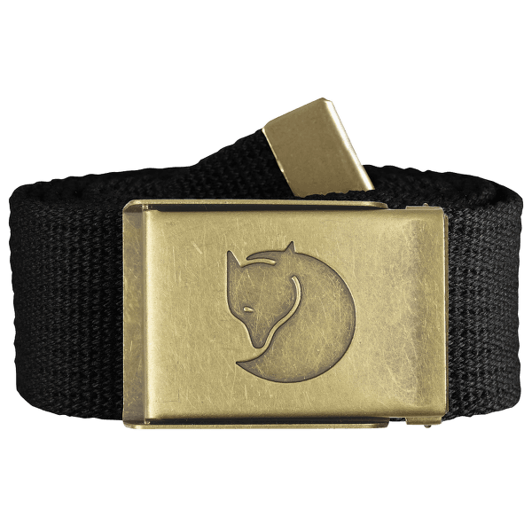 Bande Fjällräven Canvas Brass Belt Black