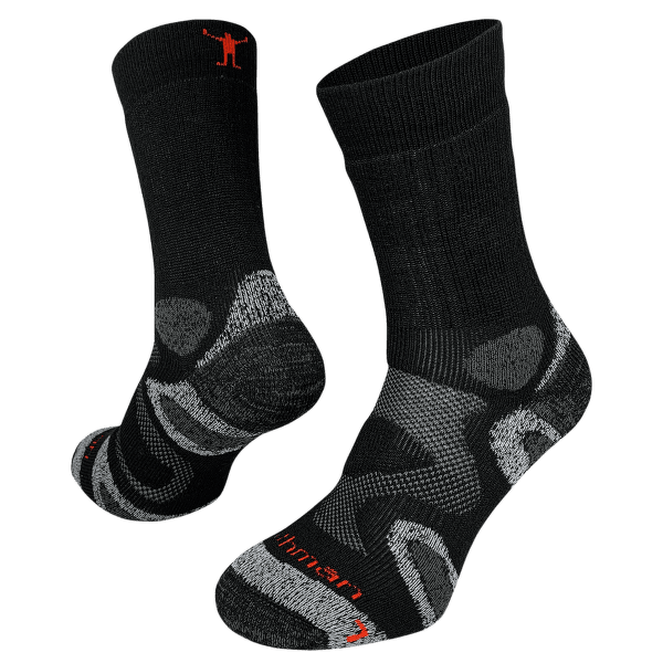 Chaussettes Northman Trekking Mid Merino Crew (TMMC) Černá/Šedá