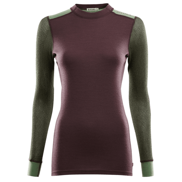 T-shirt a manches longues Aclima WoolNet Hiking Crew Neck Women Fudge / Dill / Olive Night
