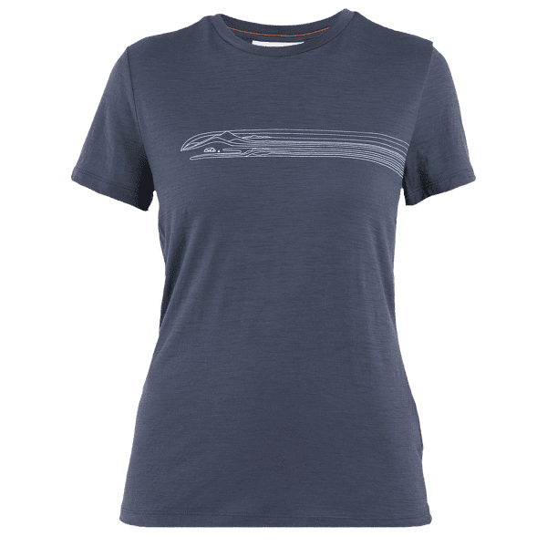 T-shirt a manches courtes Icebreaker Merino 150 Tech Lite SS Tee Camping Lines Women GRAPHITE